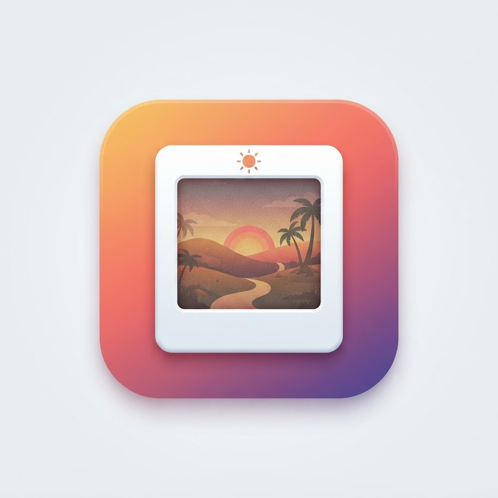 Instant Retro Photo Print icon